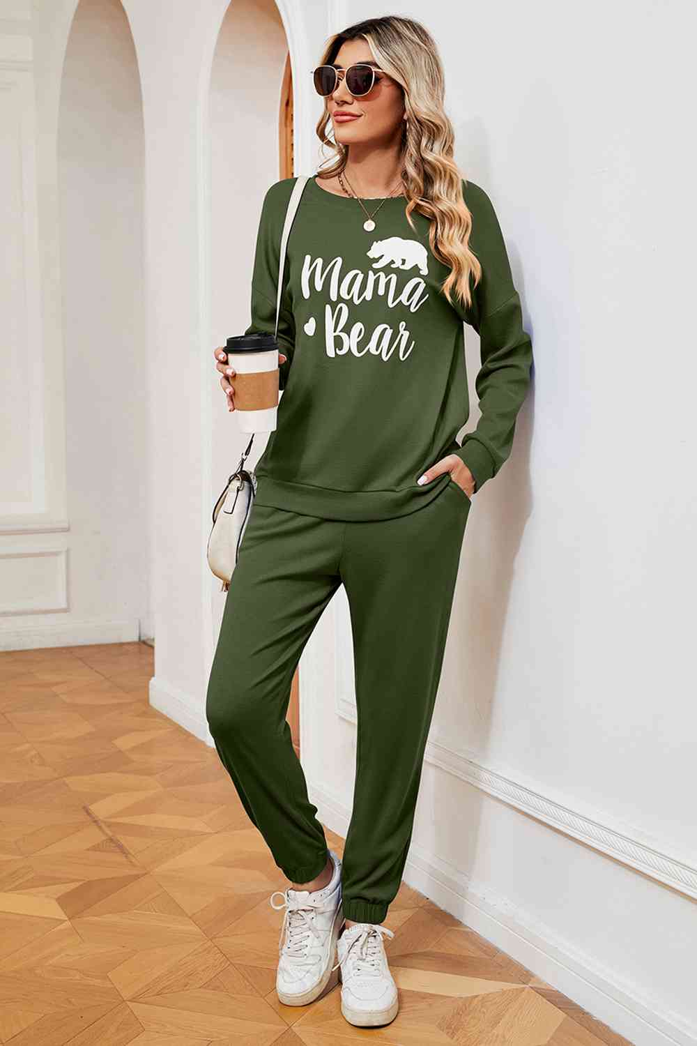 MAMA BEAR Sweatshirt and Sweatpants Set (several colors) - Premium Ladies sets -  Follower Of Faith Apparel ladies set, Ladies sets, Ladies top and bottom set, Mama bear outfit, Mom clothing, Mom sweatsuit, Momma bear, new arrival, new arrivals, Ship From Overseas, Top and bottom., Womens active wear, Womens sets, X&D Shop our Christian T-Shirts & Apparel