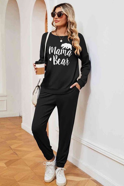 MAMA BEAR Sweatshirt and Sweatpants Set (several colors) - Premium Ladies sets -  Follower Of Faith Apparel ladies set, Ladies sets, Ladies top and bottom set, Mama bear outfit, Mom clothing, Mom sweatsuit, Momma bear, new arrival, new arrivals, Ship From Overseas, Top and bottom., Womens active wear, Womens sets, X&D Shop our Christian T-Shirts & Apparel