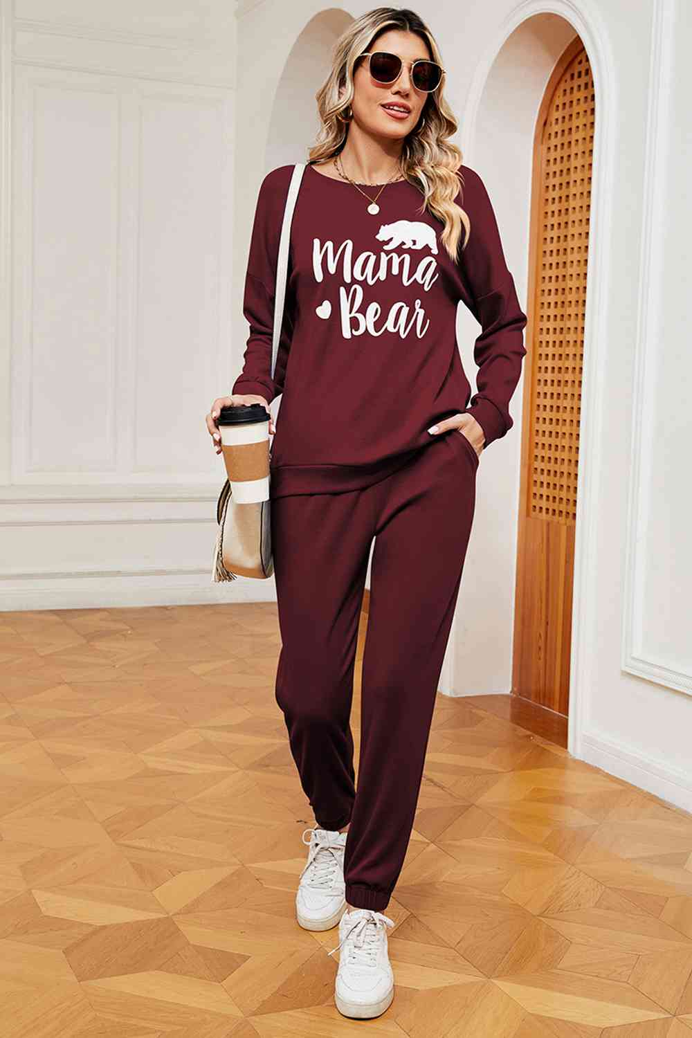 MAMA BEAR Sweatshirt and Sweatpants Set (several colors) - Premium Ladies sets -  Follower Of Faith Apparel ladies set, Ladies sets, Ladies top and bottom set, Mama bear outfit, Mom clothing, Mom sweatsuit, Momma bear, new arrival, new arrivals, Ship From Overseas, Top and bottom., Womens active wear, Womens sets, X&D Shop our Christian T-Shirts & Apparel