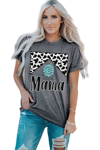 MAMA Cow Print Ladies T-Shirt - Follower Of Faith Apparel