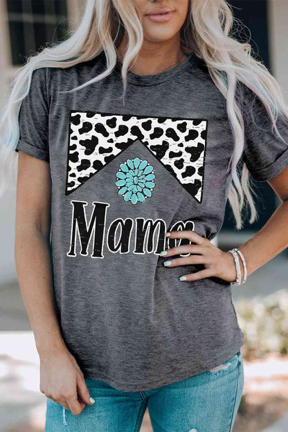 MAMA Cow Print Ladies T-Shirt - Follower Of Faith Apparel