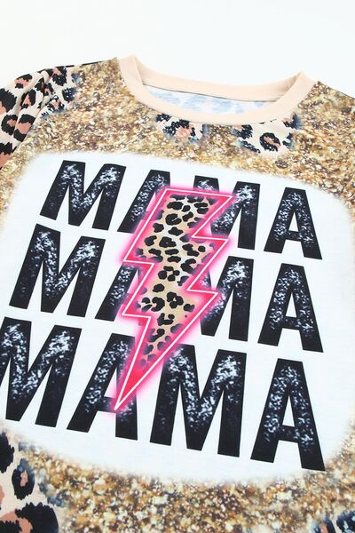 MAMA Graphic Leopard Ladies T-Shirt - Premium Ladies T-Shirt -  Follower Of Faith Apparel ladies Short sleeve, ladies Short Sleeve t shirt, ladies Short Sleeve tee, ladies short sleeve tees, ladies t shirt, Ladies tops, new arrival, new arrivals, Ship From Overseas, SYNZ Shop our Christian T-Shirts & Apparel