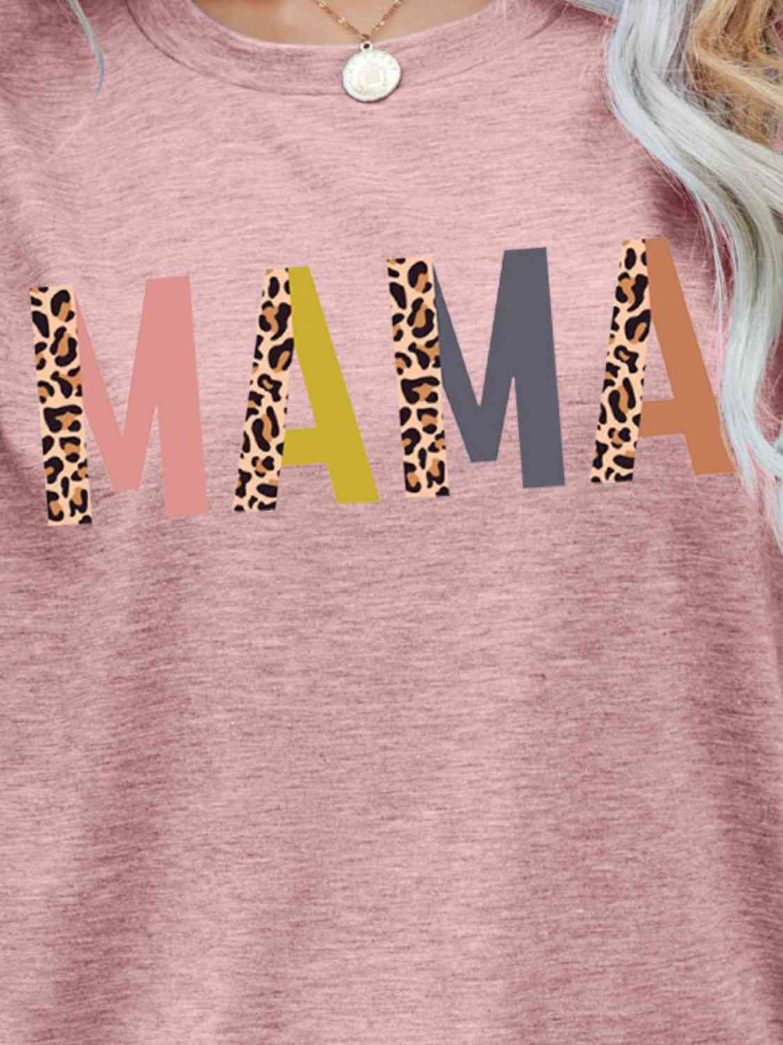 MAMA Leopard Graphic Ladies T-Shirt - Premium Ladies T-Shirt -  Follower Of Faith Apparel Changeable, ladies Short sleeve, ladies Short Sleeve t shirt, ladies Short Sleeve tee, ladies short sleeve tees, Mama tee, mom tees, Ship From Overseas Shop our Christian T-Shirts & Apparel