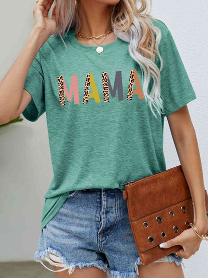 MAMA Leopard Graphic Ladies T-Shirt - Premium Ladies T-Shirt -  Follower Of Faith Apparel Changeable, ladies Short sleeve, ladies Short Sleeve t shirt, ladies Short Sleeve tee, ladies short sleeve tees, Mama tee, mom tees, Ship From Overseas Shop our Christian T-Shirts & Apparel