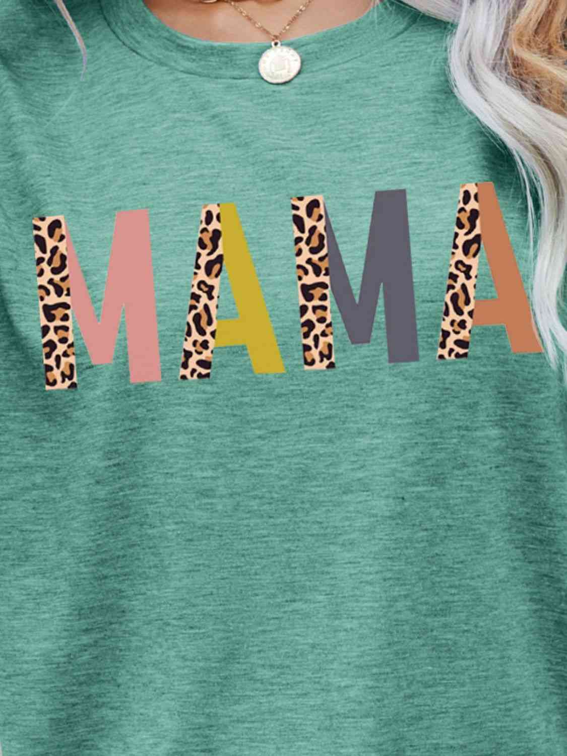 MAMA Leopard Graphic Ladies T-Shirt - Premium Ladies T-Shirt -  Follower Of Faith Apparel Changeable, ladies Short sleeve, ladies Short Sleeve t shirt, ladies Short Sleeve tee, ladies short sleeve tees, Mama tee, mom tees, Ship From Overseas Shop our Christian T-Shirts & Apparel