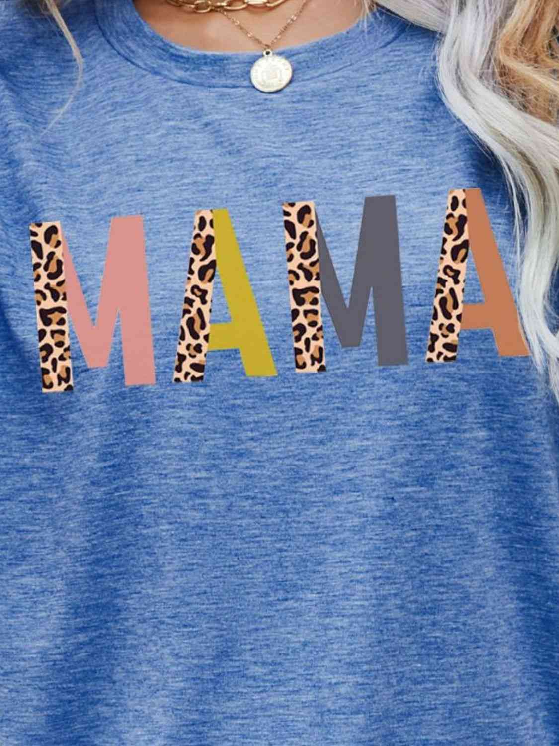 MAMA Leopard Graphic Ladies T-Shirt - Premium Ladies T-Shirt -  Follower Of Faith Apparel Changeable, ladies Short sleeve, ladies Short Sleeve t shirt, ladies Short Sleeve tee, ladies short sleeve tees, Mama tee, mom tees, Ship From Overseas Shop our Christian T-Shirts & Apparel