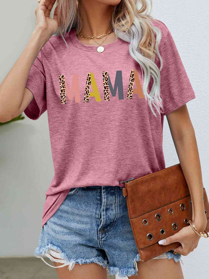 MAMA Leopard Graphic Ladies T-Shirt - Premium Ladies T-Shirt -  Follower Of Faith Apparel Changeable, ladies Short sleeve, ladies Short Sleeve t shirt, ladies Short Sleeve tee, ladies short sleeve tees, Mama tee, mom tees, Ship From Overseas Shop our Christian T-Shirts & Apparel