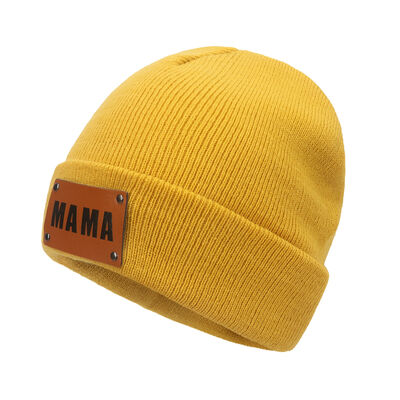 MAMA Warm Winter Knit Beanie - Premium Hat -  Follower Of Faith Apparel Beanie, Beanie with design, Button ribbed beanie, Hat beanie, Mama Beanie, Popular beanie, Ship From Overseas, Y.S Shop our Christian T-Shirts & Apparel