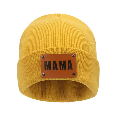 MAMA Warm Winter Knit Beanie - Premium Hat -  Follower Of Faith Apparel Beanie, Beanie with design, Button ribbed beanie, Hat beanie, Mama Beanie, Popular beanie, Ship From Overseas, Y.S Shop our Christian T-Shirts & Apparel