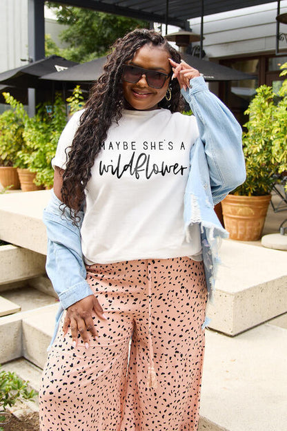 MAYBE SHE'S A WILDFLOWER Ladies T-Shirt - Follower Of Faith Apparel