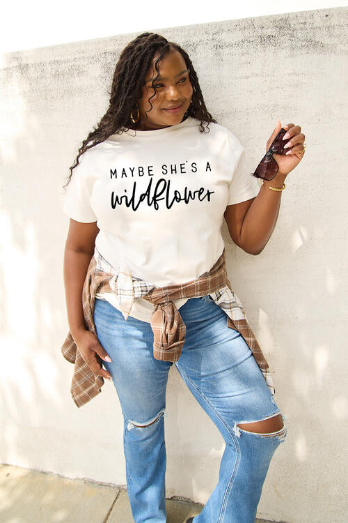 MAYBE SHE'S A WILDFLOWER Ladies T-Shirt - Follower Of Faith Apparel