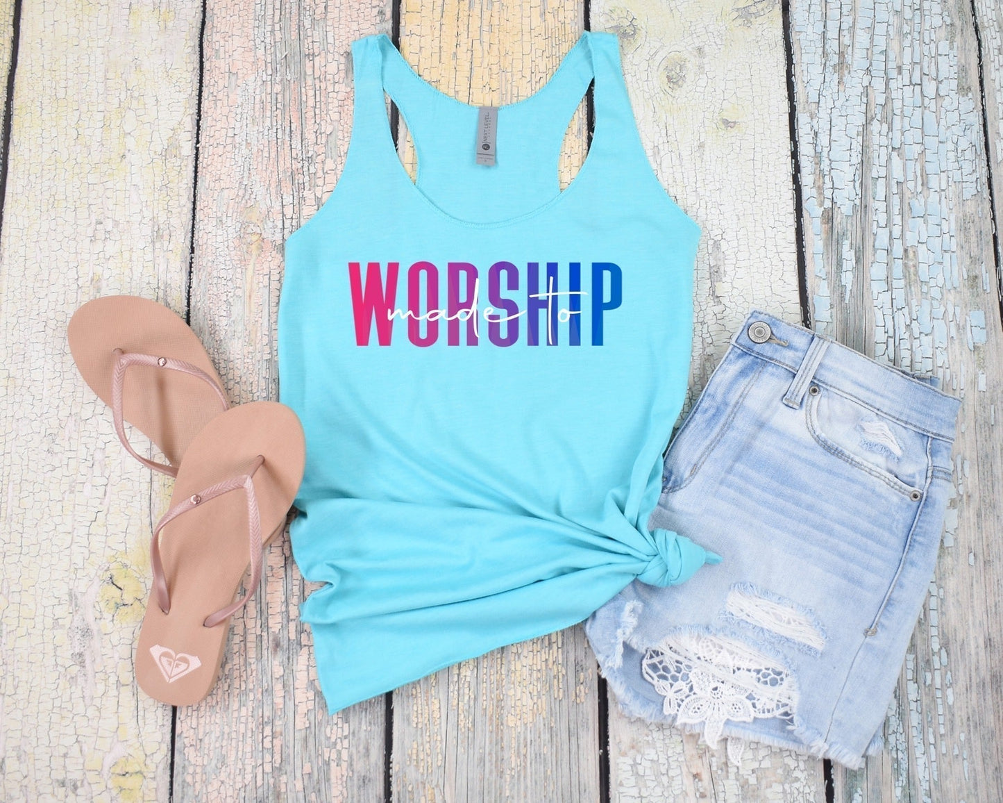 Made To Worship Ladies Tank Top - Premium Ladies Tank Top -  Shop now at Follower Of Faith ApparelChristian tank tops, Christian tank tops for women, Christian tanks for women, faith tanks, faith workout gear, ladies Christian tank top, ladies Christian tank tops, ladies tank top, Ladies Tank Tops, made to worship tank, Neck Labels, Seasonal Picks, Slim fit, Summer Challenge Picks, summer Christian apparel, summer Christian tank top, Tank Tops, women's Christian tank tops, Women's Clothing