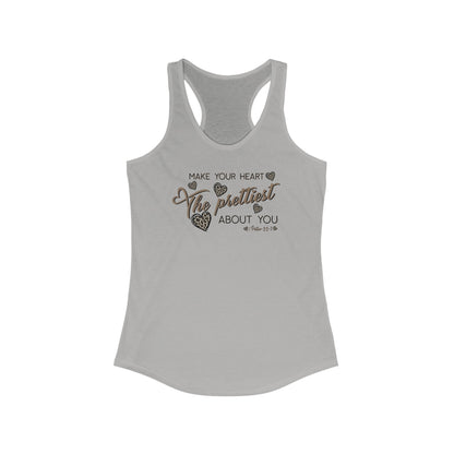 Make Your Heart The Prettiest Thing About You Tank - Premium Ladies Tank Top -  Follower Of Faith Apparel Bible verse tank, Christian tank tops for women, DTG, Faith based tank top, Make your heart the prettiest thing about you, Neck Labels, Slim fit, Spring Essentials, Summer Challenge Picks, Tank Tops, TikTok, Women's Clothing, Women’s Christian tank Shop our Christian T-Shirts & Apparel