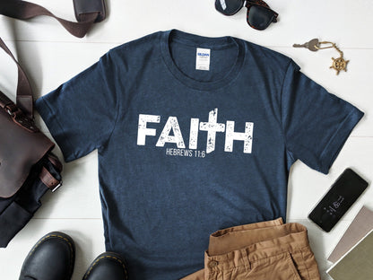 Men's Faith Cross Short Sleeve Tee - Premium Men's T-Shirt -  Follower Of Faith ApparelChristian clothing for men, Cotton, Crew neck, DTG, faith Bible verse tee, Men's Clothing, men's Faith t shirt, men's short sleeve tees, mens short sleeve, mens short sleeve tee, Neck Labels, new, Regular fit, T-shirts, the truth Shop our Christian T-Shirts & Apparel