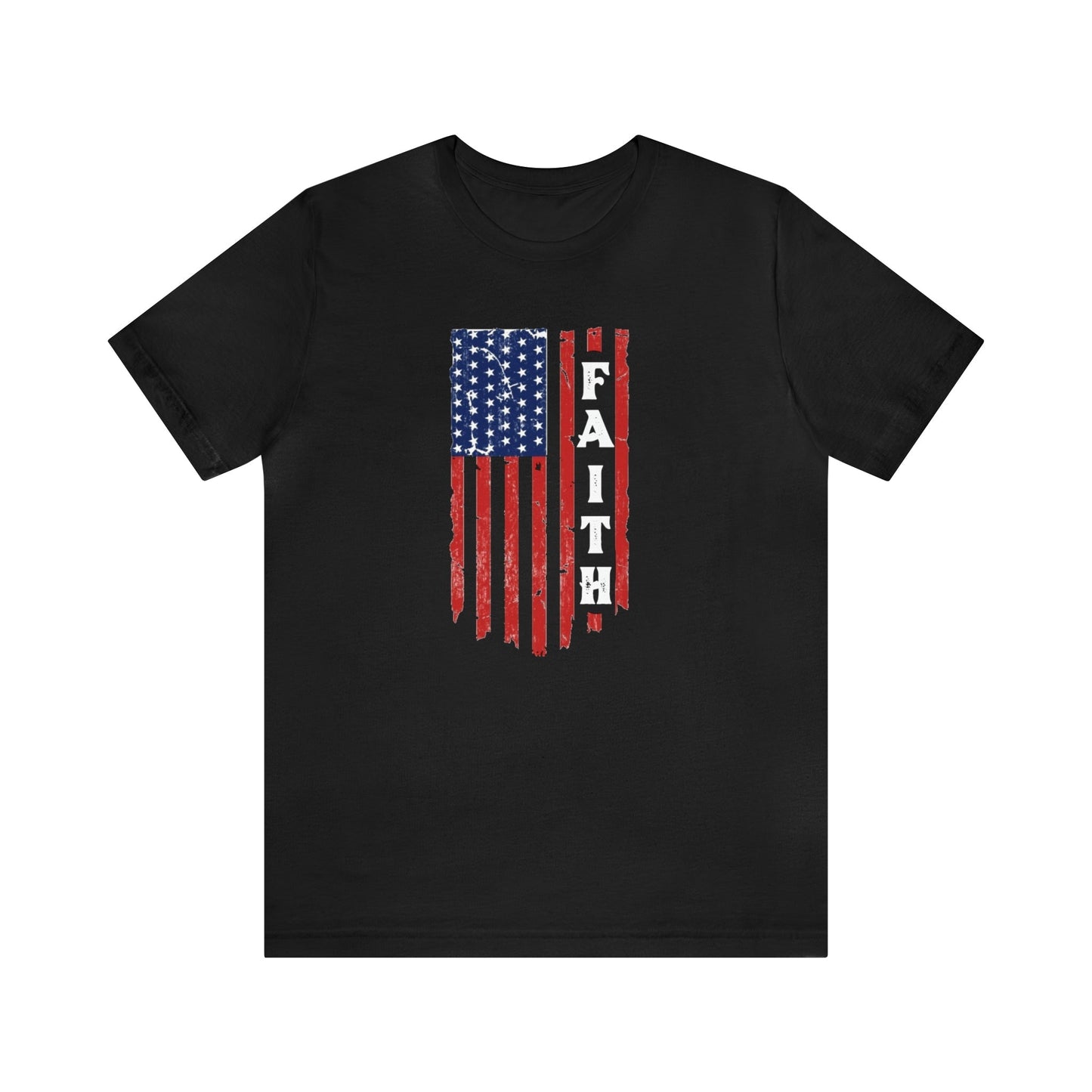 Men’s Faith Flag Short Sleeve Tee - Premium Men's Short Sleeve T-Shirts -  Follower Of Faith Apparelclean simple design for men's t shirts, Cotton, Crew neck, Men's Christian t shirt, Men's Clothing, men's Faith American flag, men's faith apparel, men's faith clothing, Men's Faith t shirt, men's Jesus shirts, men's short sleeve Christian T shirt, men's t shirts with American flag, mens short sleeve tee, Regular fit, T-shirts, Unisex Shop our Christian T-Shirts & Apparel