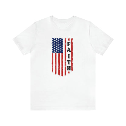 Men’s Faith Flag Short Sleeve Tee - Premium Men's Short Sleeve T-Shirts -  Follower Of Faith Apparelclean simple design for men's t shirts, Cotton, Crew neck, Men's Christian t shirt, Men's Clothing, men's Faith American flag, men's faith apparel, men's faith clothing, Men's Faith t shirt, men's Jesus shirts, men's short sleeve Christian T shirt, men's t shirts with American flag, mens short sleeve tee, Regular fit, T-shirts, Unisex Shop our Christian T-Shirts & Apparel