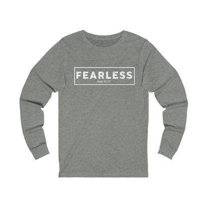 Men's Fearless Long Sleeve Tee - Premium Men's Long-sleeve -  Follower Of Faith ApparelCrew neck, Fearless Tee, Long Sleeves, Men's Christian Long sleeve tee, Men's Clothing, Men's Fearless T Shirt, men's long sleeve, Mens long sleeve tee, Regular fit, Unisex, unisex fearless long sleeve t shirt Shop our Christian T-Shirts & Apparel