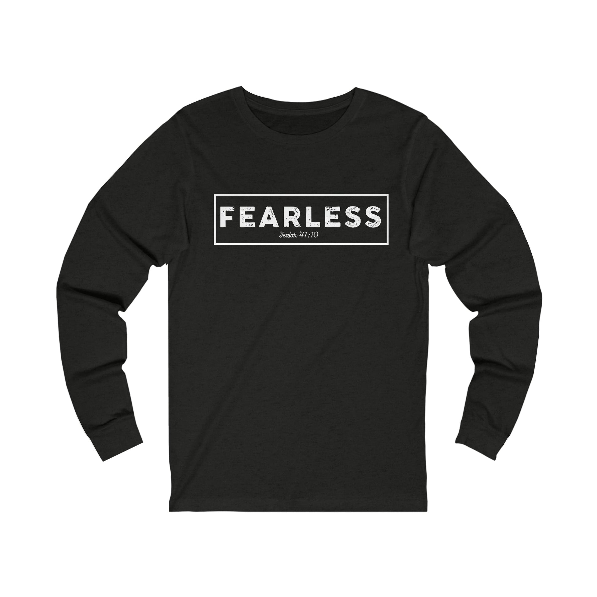 Men's Fearless Long Sleeve Tee - Premium Men's Long-sleeve -  Follower Of Faith ApparelCrew neck, Fearless Tee, Long Sleeves, Men's Christian Long sleeve tee, Men's Clothing, Men's Fearless T Shirt, men's long sleeve, Mens long sleeve tee, Regular fit, Unisex, unisex fearless long sleeve t shirt Shop our Christian T-Shirts & Apparel