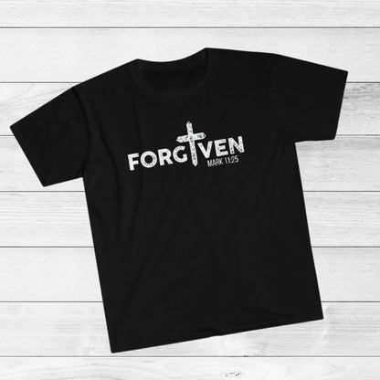 Men's Forgiven Short Sleeve Tee - Premium Men's T-Shirt -  Follower Of Faith ApparelCotton, Crew neck, Men's Clothing, men's faith apparel, men's faith clothing, Men's Forgiven T Shirt, men's Jesus shirts, men's short sleeve Christian T shirt, Regular fit, T-shirts, Women's Clothing Shop our Christian T-Shirts & Apparel