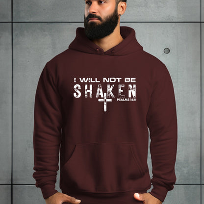 Men’s I Will Not Be Shaken Hoodie - Premium Hoodie -  Follower Of Faith Apparel Best seller mens, Best seller mens hoodie, Christian clothing for men, DTG, Hoodies, I will not be shaken hoodie, Men's Clothing, men's faith apparel, men's faith clothing, men's Jesus shirts, Mens best seller hoodie, mens hoodie, Mens psalms hoodie, Men’s hoodie, Men’s sweatshirt, Men’s sweatshirts, new, new arrival, Psalms 16:8 hoodie, Regular fit, Unisex Shop our Christian T-Shirts & Apparel