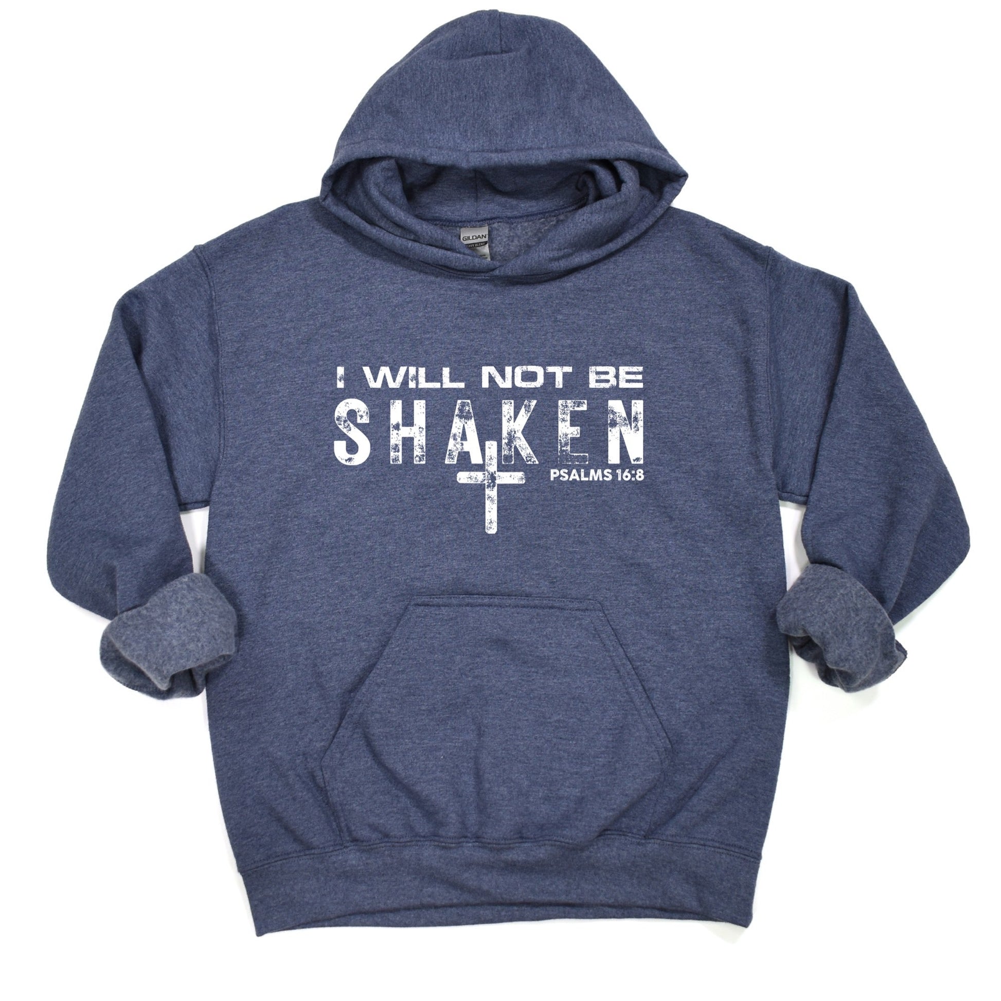 Men’s I Will Not Be Shaken Hoodie - Premium Hoodie -  Follower Of Faith Apparel Best seller mens, Best seller mens hoodie, Christian clothing for men, DTG, Hoodies, I will not be shaken hoodie, Men's Clothing, men's faith apparel, men's faith clothing, men's Jesus shirts, Mens best seller hoodie, mens hoodie, Mens psalms hoodie, Men’s hoodie, Men’s sweatshirt, Men’s sweatshirts, new, new arrival, Psalms 16:8 hoodie, Regular fit, Unisex Shop our Christian T-Shirts & Apparel