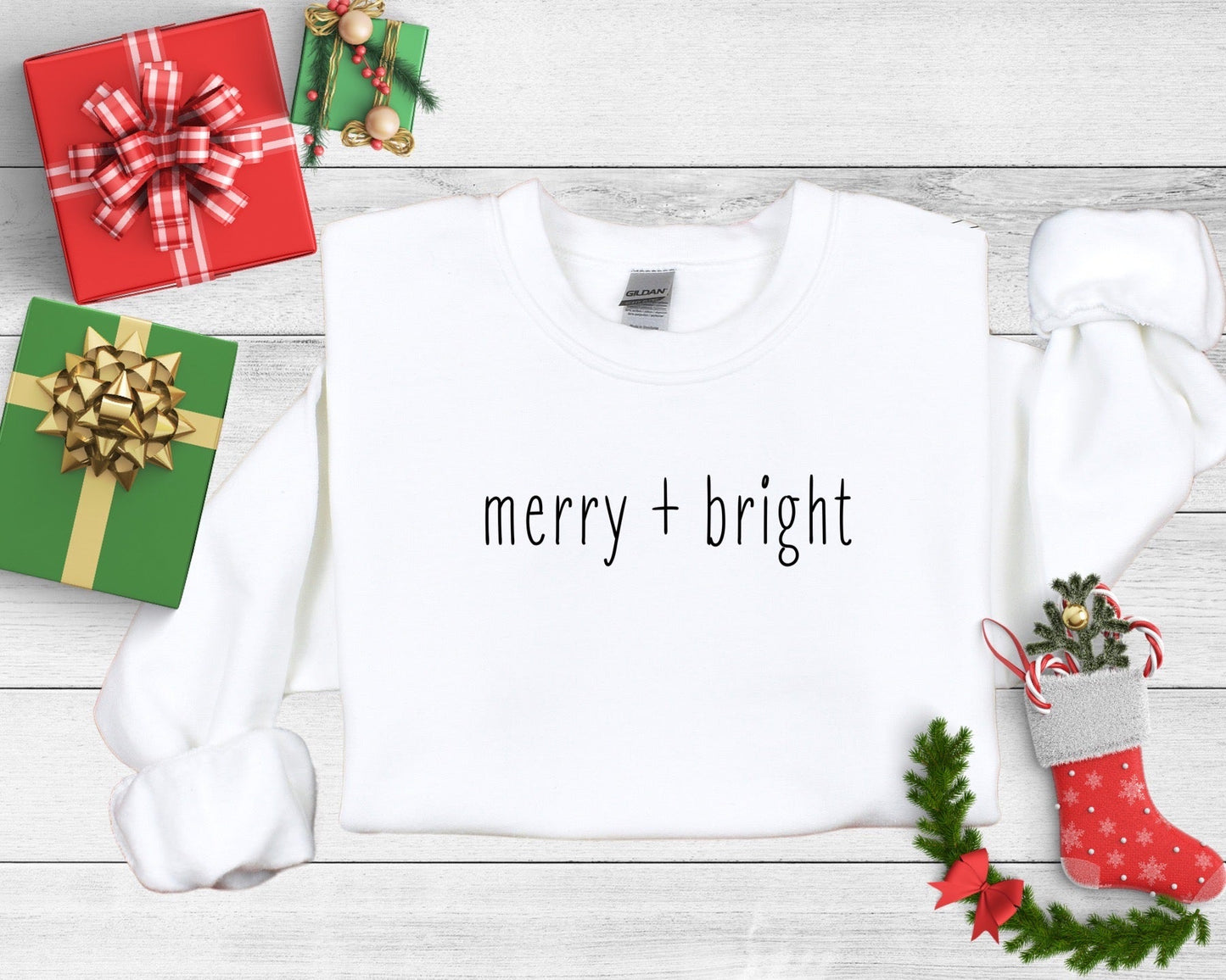 Merry + Bright Ladies Minimalist Sweatshirt - Premium Sweatshirt -  Follower Of Faith ApparelChristian Christmas sweater, Christmas clothing, Crew neck, Holiday apparel, Holiday clothing, Ladies sweatshirt, Ladies sweatshirts, Merry and bright, Minimalist Christmas Sweatshirt, Minimalist designs for tshirts, new, Regular fit, Sweatshirts, Unisex, Valentine's Day Picks, Women's Clothing Shop our Christian T-Shirts & Apparel