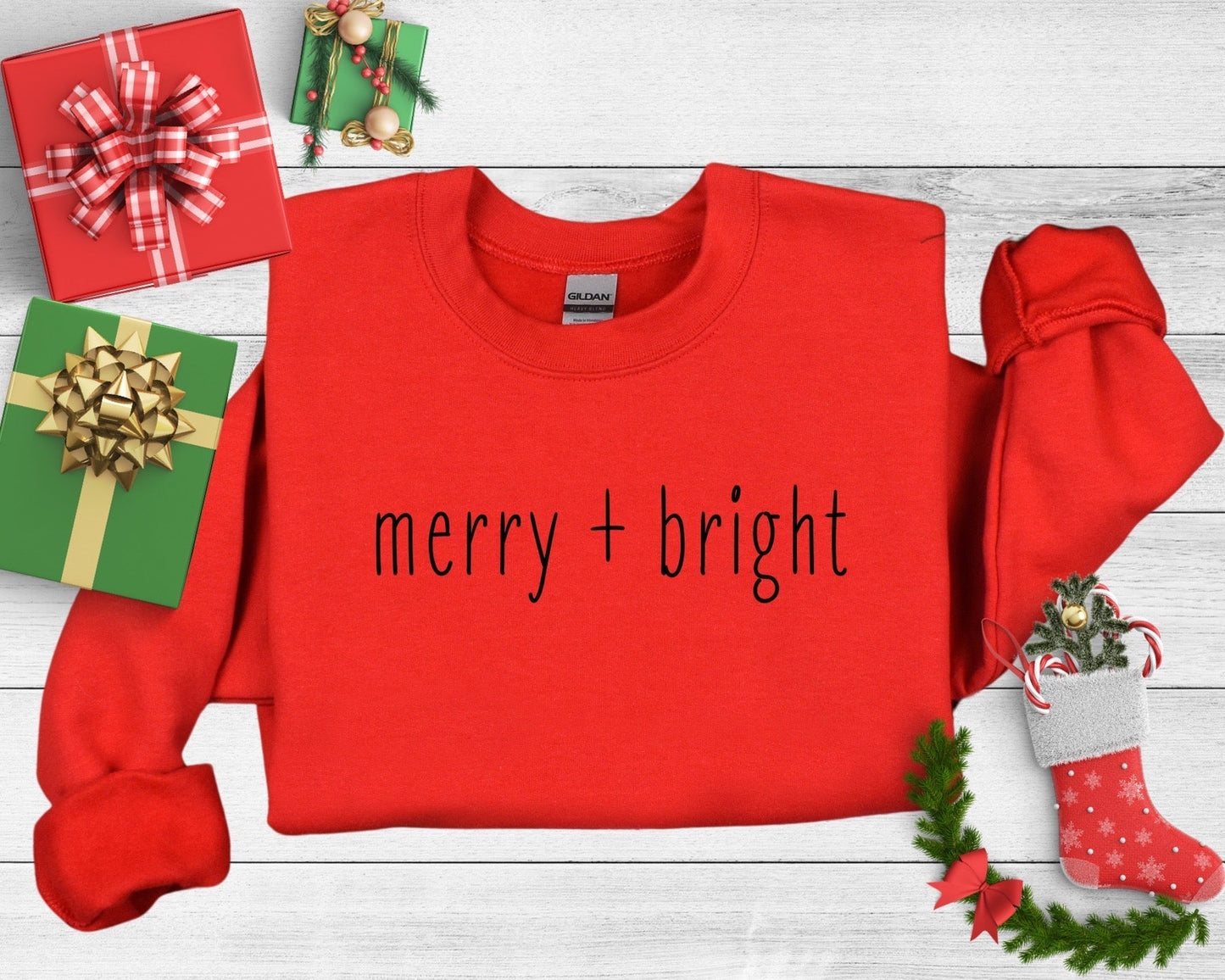 Merry + Bright Ladies Minimalist Sweatshirt - Premium Sweatshirt -  Follower Of Faith ApparelChristian Christmas sweater, Christmas clothing, Crew neck, Holiday apparel, Holiday clothing, Ladies sweatshirt, Ladies sweatshirts, Merry and bright, Minimalist Christmas Sweatshirt, Minimalist designs for tshirts, new, Regular fit, Sweatshirts, Unisex, Valentine's Day Picks, Women's Clothing Shop our Christian T-Shirts & Apparel