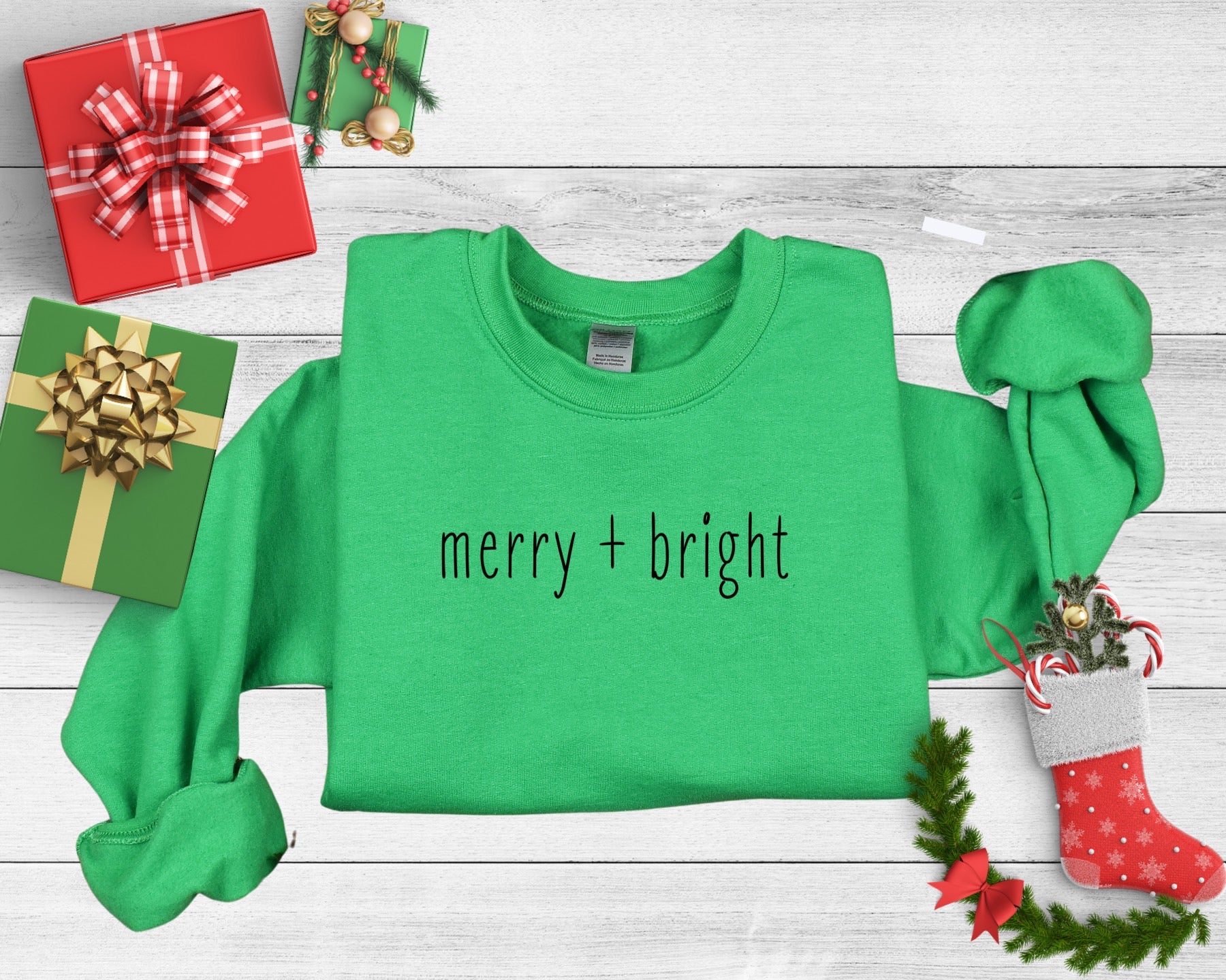 Merry + Bright Ladies Minimalist Sweatshirt - Premium Sweatshirt -  Follower Of Faith ApparelChristian Christmas sweater, Christmas clothing, Crew neck, Holiday apparel, Holiday clothing, Ladies sweatshirt, Ladies sweatshirts, Merry and bright, Minimalist Christmas Sweatshirt, Minimalist designs for tshirts, new, Regular fit, Sweatshirts, Unisex, Valentine's Day Picks, Women's Clothing Shop our Christian T-Shirts & Apparel