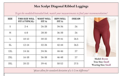 Molly Max Sculpt Diagonal Ribbed Leggings In Two Colors - Premium Womens -  Follower Of Faith Apparel 1XL, 2XL, 3XL, Ave Marketplace, Bottoms, Closed Preorder, Large, Medium, P9-6-2023, Preorder, Small, XL Shop our Christian T-Shirts & Apparel