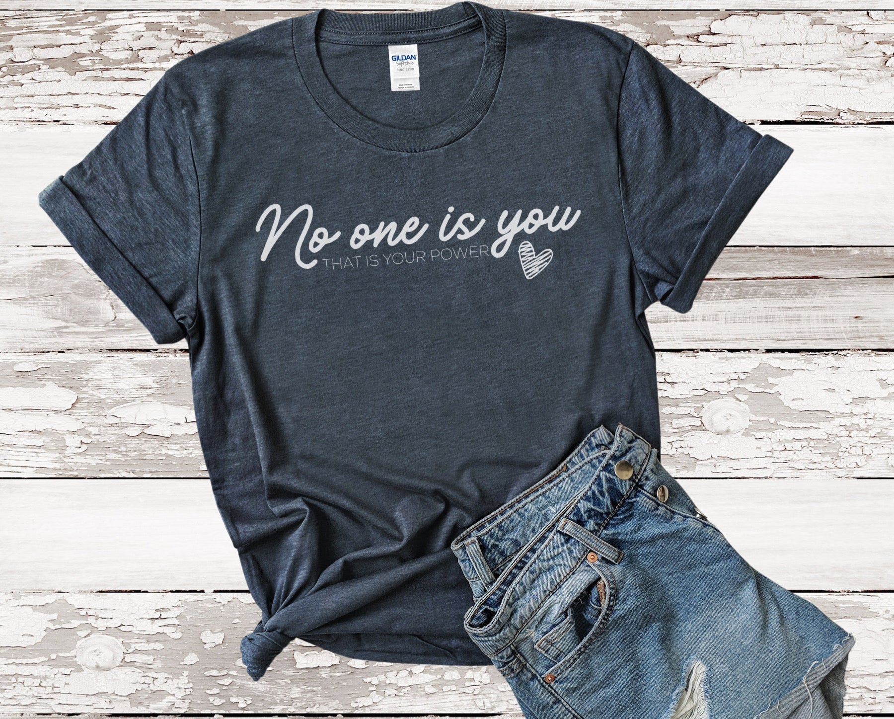 No One Is You Ladies Short Sleeve Tee - Premium T-Shirt -  Follower Of Faith ApparelApparel, Cotton, Crew neck, DTG, Faith, Ladies short sleeve, Neck Labels, New, No One is you tee, Regular fit, T-shirts, That’s your power tee, Women's Clothing, Women’s Christian apparel Shop our Christian T-Shirts & Apparel