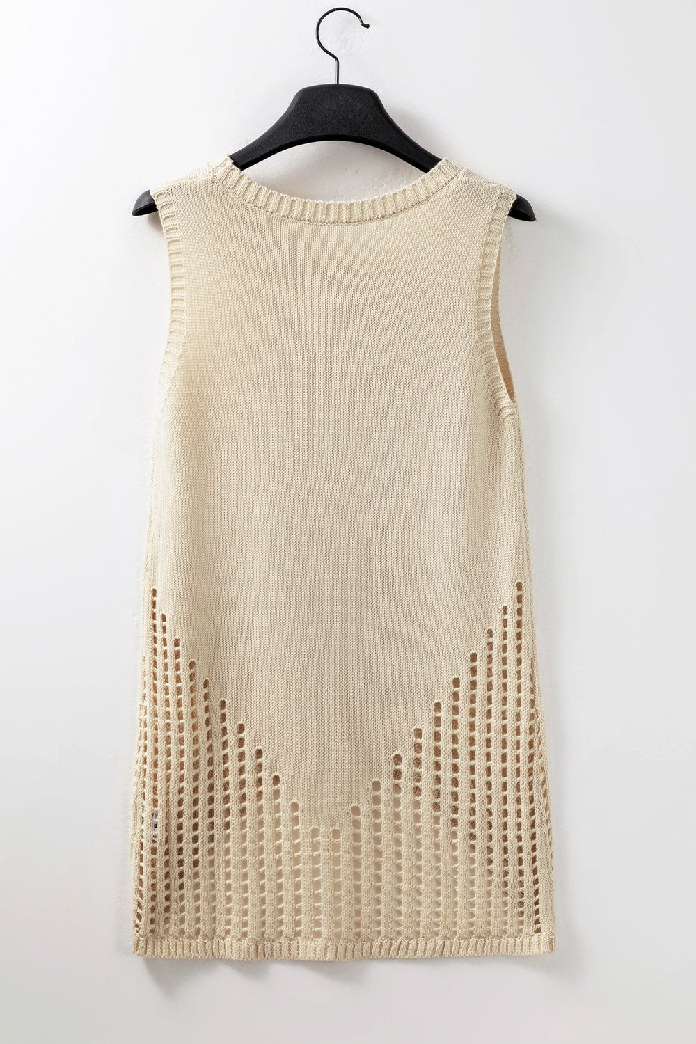 Openwork Knit Vest Ladies Tank Top - Premium Ladies Tank Top -  Follower Of Faith Apparel Boho knit tank top, Cream knit tank, Knit tank top, Openwork knit vest tank top, Ship From Overseas, SYNZ, Womens chic tank top, Womens summer clothing, Womens summer tops Shop our Christian T-Shirts & Apparel