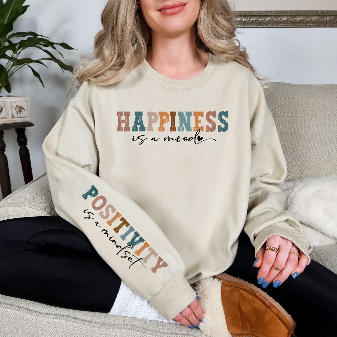 PREORDER: Happiness Is Ladies Sweatshirt - Premium Ladies Sweatshirt -  Follower Of Faith Apparel 1XL, 2XL, 3XL, Ave Marketplace, Closed Preorder, L/XL, new arrival, new arrivals, P1-31-2024, Preorder, S/M, Tops, XS/S Shop our Christian T-Shirts & Apparel