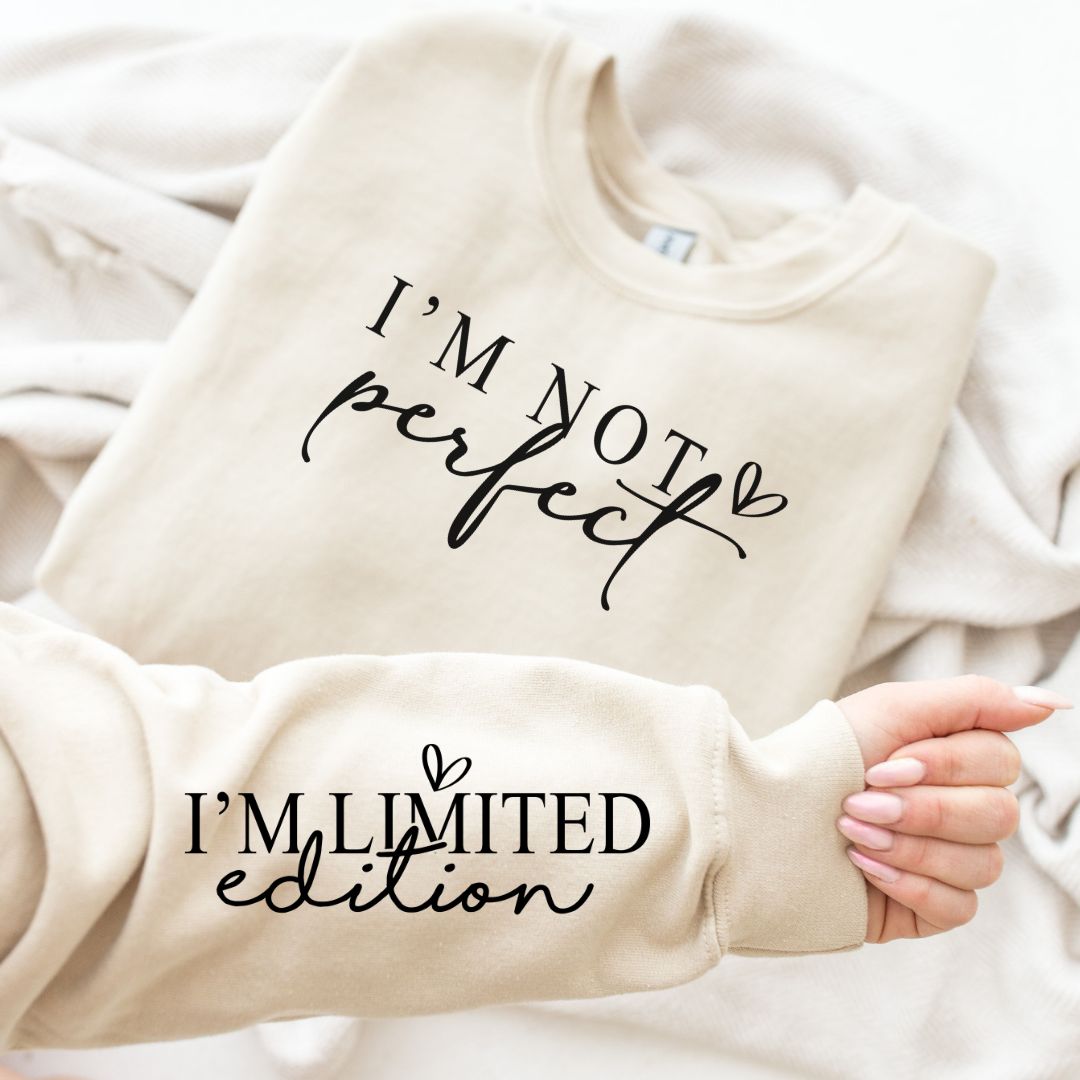 PREORDER: I'm Not Perfect Ladies Sweatshirt (3 Colors ) - Premium Ladies Sweatshirt -  Follower Of Faith Apparel 1XL, 2XL, 3XL, Ave Marketplace, Closed Preorder, L/XL, ladies Christian apparel, Ladies Christian sweatshirt, Ladies sweatshirt, new arrival, new arrivals, P1-31-2024, Preorder, S/M, Tops, XS/S Shop our Christian T-Shirts & Apparel