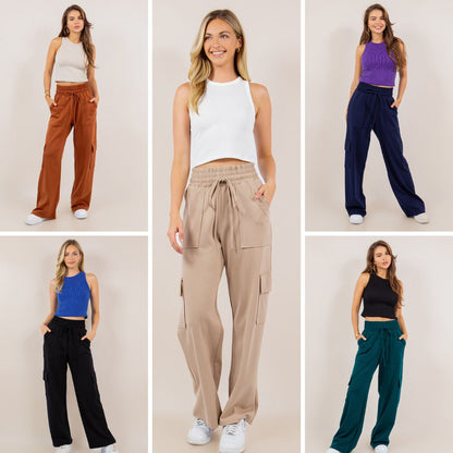 Ponte Stretch Cargo Pants In Five Colors - Premium Womens -  Follower Of Faith Apparel 1XL, 2XL, 3XL, Ave Marketplace, Bottoms, Closed Preorder, ladies bottoms, Large, Medium, P8-16-2023, Small, stylish sweatpants, Sweatpants, sweatpants for ladies, XL Shop our Christian T-Shirts & Apparel