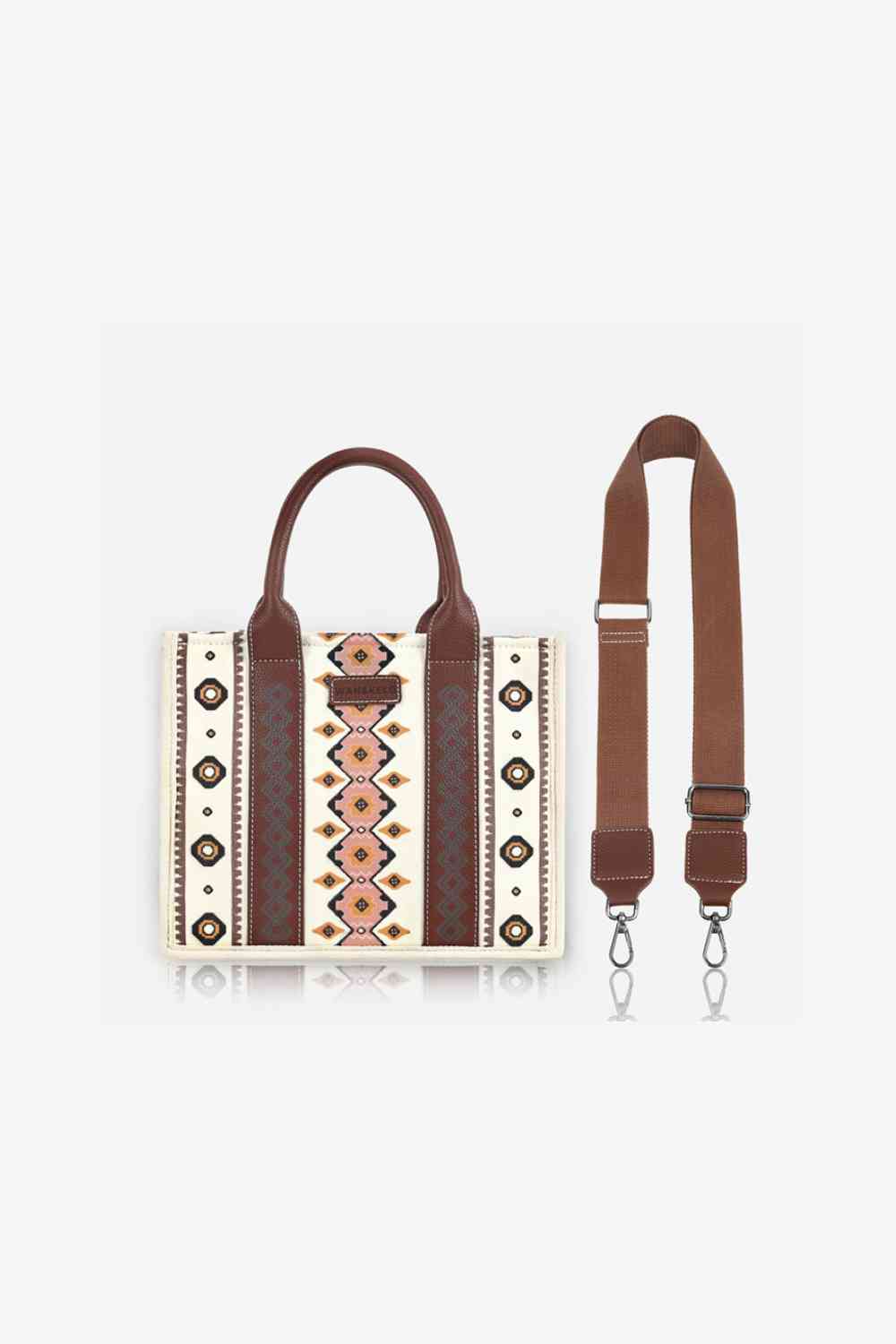 Printed PU Leather Shoulder Bag - Premium Bag -  Follower Of Faith Apparel Bags, Boho bag, Ladies hand bag, Ladies purse, Ladies purse bags, Overnight bag, Purse, Purses, Ship From Overseas, Southwest, Striped bag, Tote bag, Travel bag, WAN&KELO, Weekender Bags Shop our Christian T-Shirts & Apparel