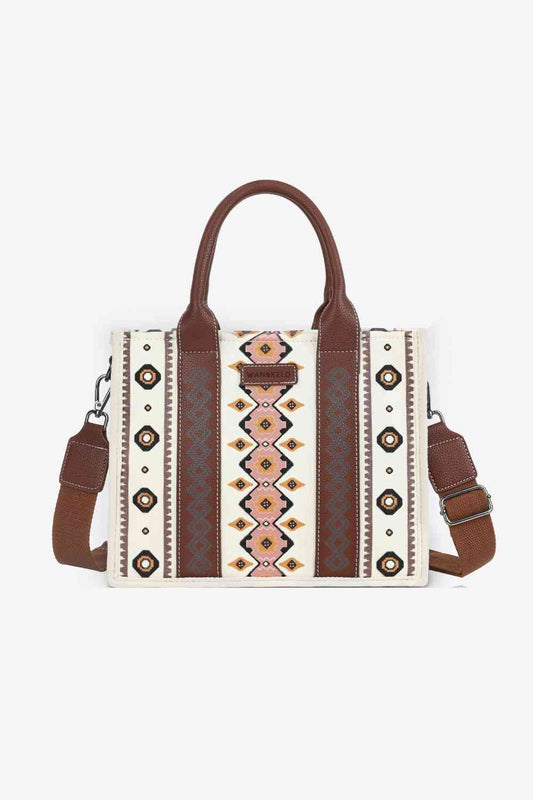 Printed PU Leather Shoulder Bag - Premium Bag -  Follower Of Faith Apparel Bags, Boho bag, Ladies hand bag, Ladies purse, Ladies purse bags, Overnight bag, Purse, Purses, Ship From Overseas, Southwest, Striped bag, Tote bag, Travel bag, WAN&KELO, Weekender Bags Shop our Christian T-Shirts & Apparel