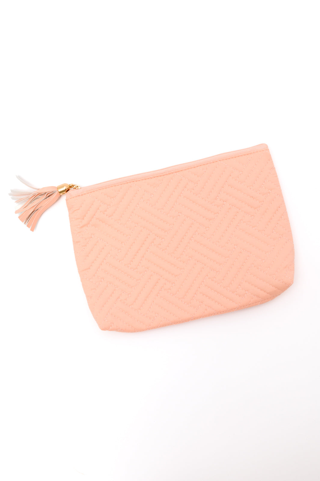 Quilted Travel Zip Pouch in Pink - Premium Womens -  Follower Of Faith Apparel 11-6-2023, 7-31-2023, Accessories, ASF8-22-2023, Ave Marketplace, Bags, gifts2023, giftsunder20, giftsunder40, Indoor, Makeup Bags, OS, stockingstuffers, studio, Valentine 24 Shop our Christian T-Shirts & Apparel