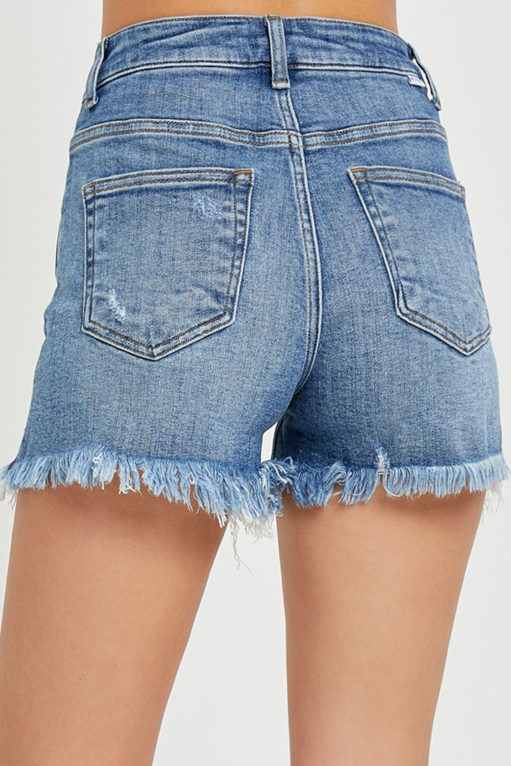 RISEN Full Size High Rise Raw Hem Denim Shorts - Premium Ladies shorts -  Follower Of Faith Apparel RISEN, Ship from USA Shop our Christian T-Shirts & Apparel