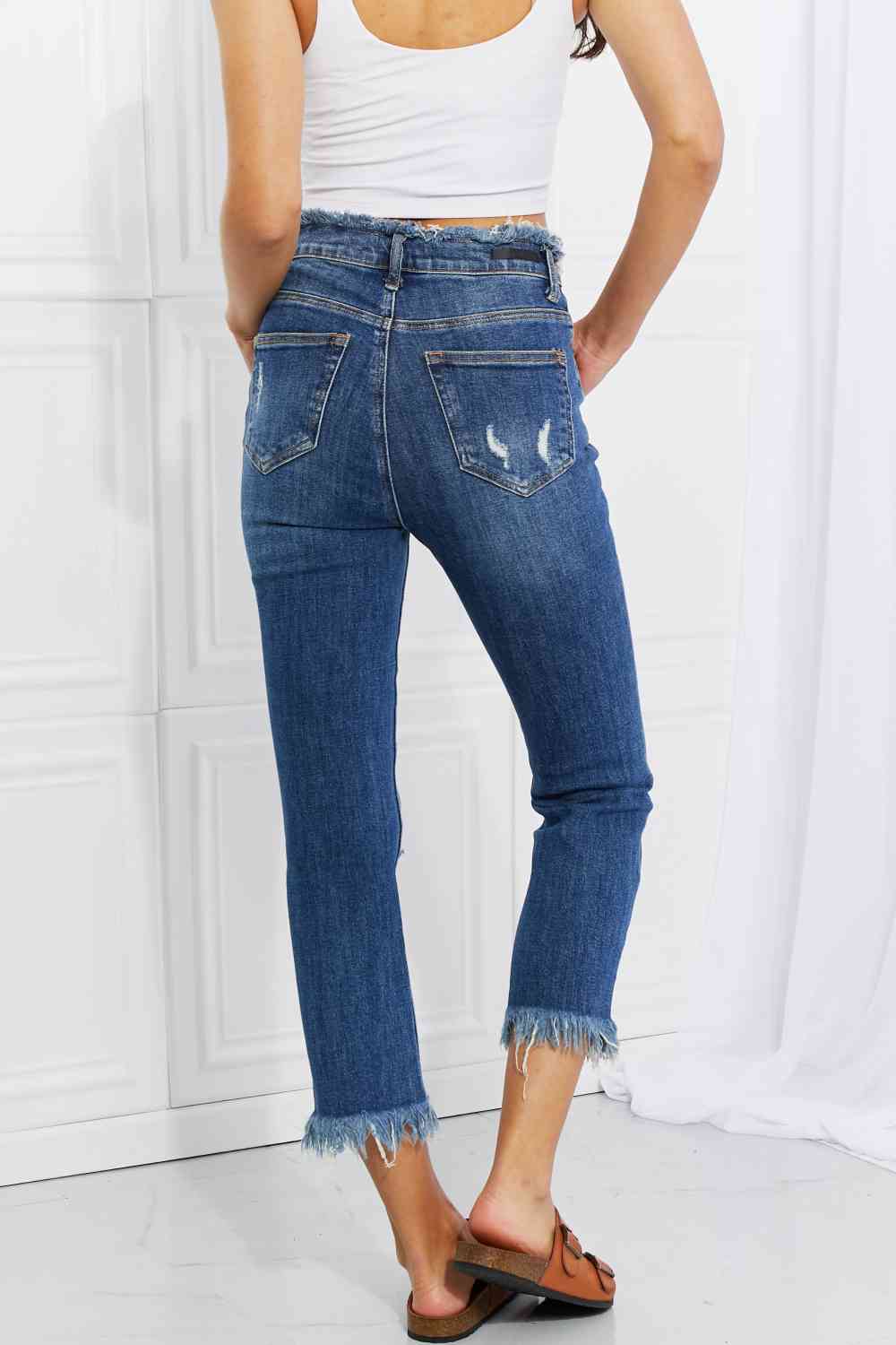 RISEN Undone Chic Straight Leg Jeans - Follower Of Faith Apparel