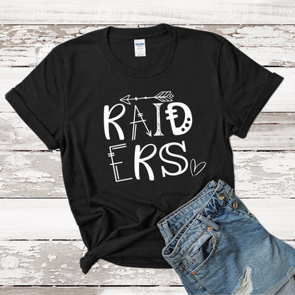 Raider Letter Design T-Shirt - Premium T-Shirt -  Follower Of Faith Apparel Cotton, Crew neck, DTG, football, hometown football tees, minimalist tee, Raiders football parent t shirts, red raiders, Regular fit, Sports Clothing for Women, Summer Picks, T-shirts, TikTok, winnsboro tx, winnsboro TX football shirts, Women's Clothing, women's winnsboro red raider t-shirt Shop our Christian T-Shirts & Apparel