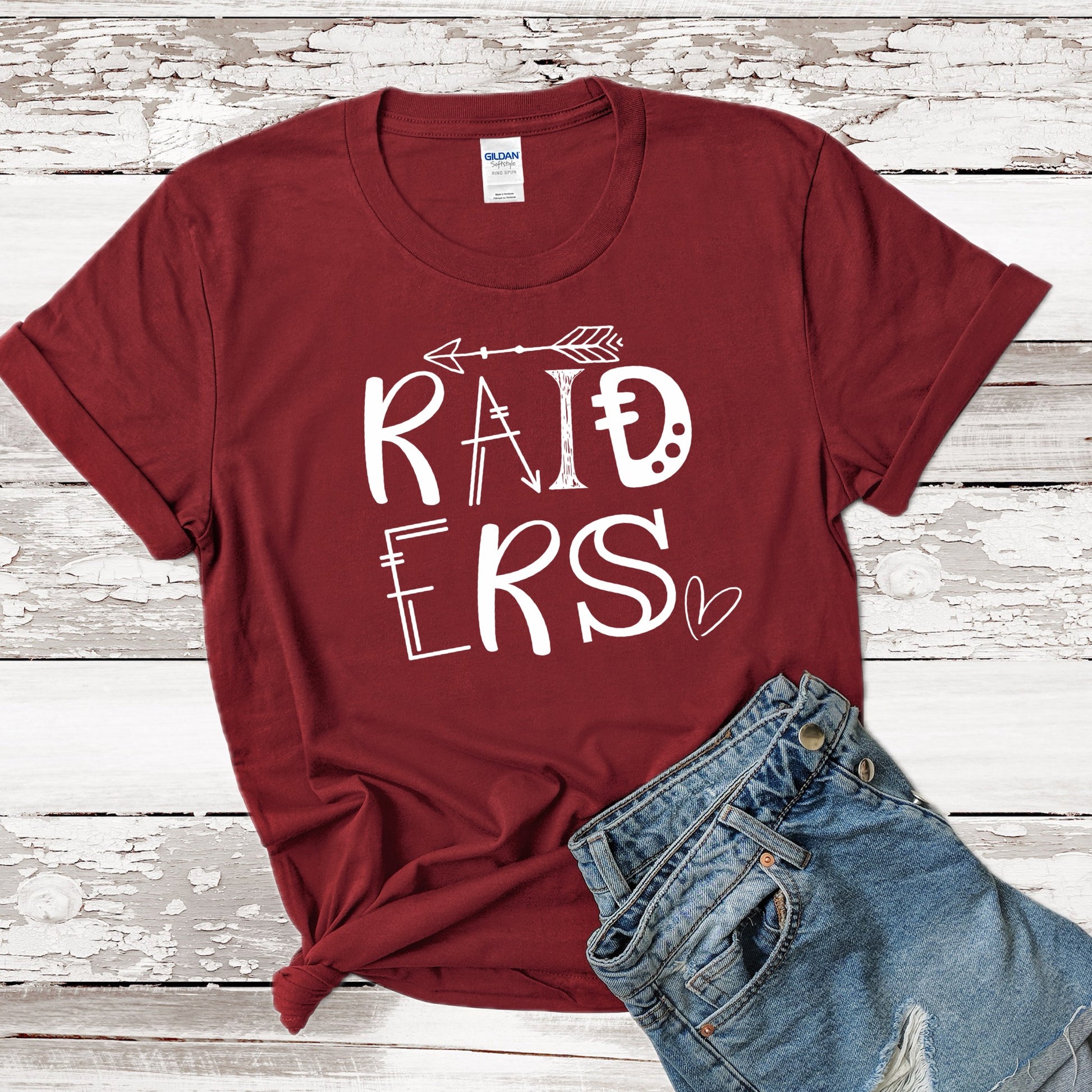 Raider Letter Design T-Shirt - Premium T-Shirt -  Follower Of Faith Apparel Cotton, Crew neck, DTG, football, hometown football tees, minimalist tee, Raiders football parent t shirts, red raiders, Regular fit, Sports Clothing for Women, Summer Picks, T-shirts, TikTok, winnsboro tx, winnsboro TX football shirts, Women's Clothing, women's winnsboro red raider t-shirt Shop our Christian T-Shirts & Apparel