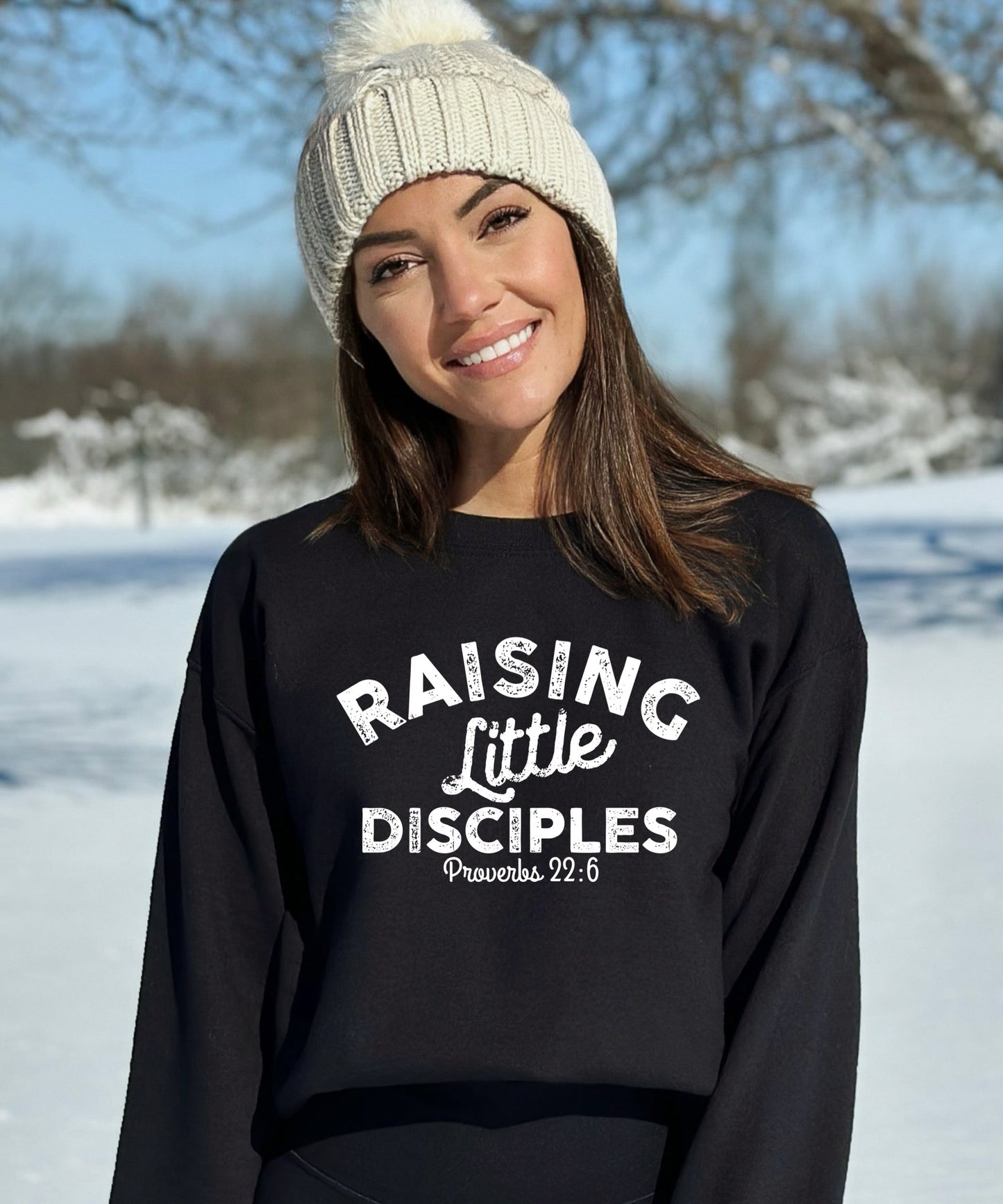 Raising Little Disciples Ladies Sweatshirt - Premium Ladies Sweatshirt -  Follower Of Faith Apparel Christian mom sweatshirts, Crew neck, DTG, Gifts for moms, Jesus shirts, Ladies sweatshirt, Mama apparel, Mom clothing, Raising little disciples, Regular fit, Seasonal Picks, Sweatshirts, Sweatshirts for moms, Unisex, Women's Clothing, Women’s apparel, Women’s Christian apparel Shop our Christian T-Shirts & Apparel