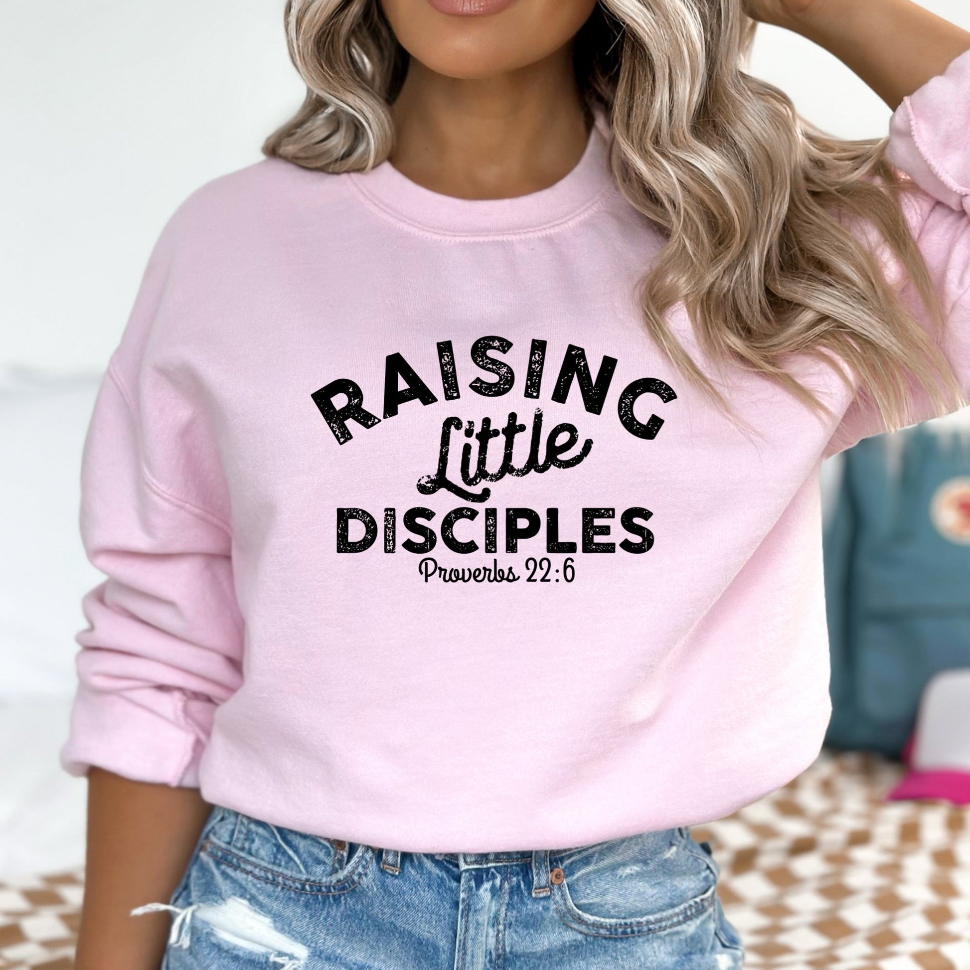 Raising Little Disciples Ladies Sweatshirt - Premium Ladies Sweatshirt -  Follower Of Faith Apparel Christian mom sweatshirts, Crew neck, DTG, Gifts for moms, Jesus shirts, Ladies sweatshirt, Mama apparel, Mom clothing, Raising little disciples, Regular fit, Seasonal Picks, Sweatshirts, Sweatshirts for moms, Unisex, Women's Clothing, Women’s apparel, Women’s Christian apparel Shop our Christian T-Shirts & Apparel