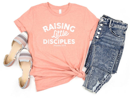 Raising Little Disciples Ladies T-Shirt - Premium Ladies T-Shirt -  Follower Of Faith ApparelCotton, Crew neck, DTG, ladies Short sleeve, Men's Clothing, Regular fit, T-shirts, Unisex, Women's Clothing Shop our Christian T-Shirts & Apparel