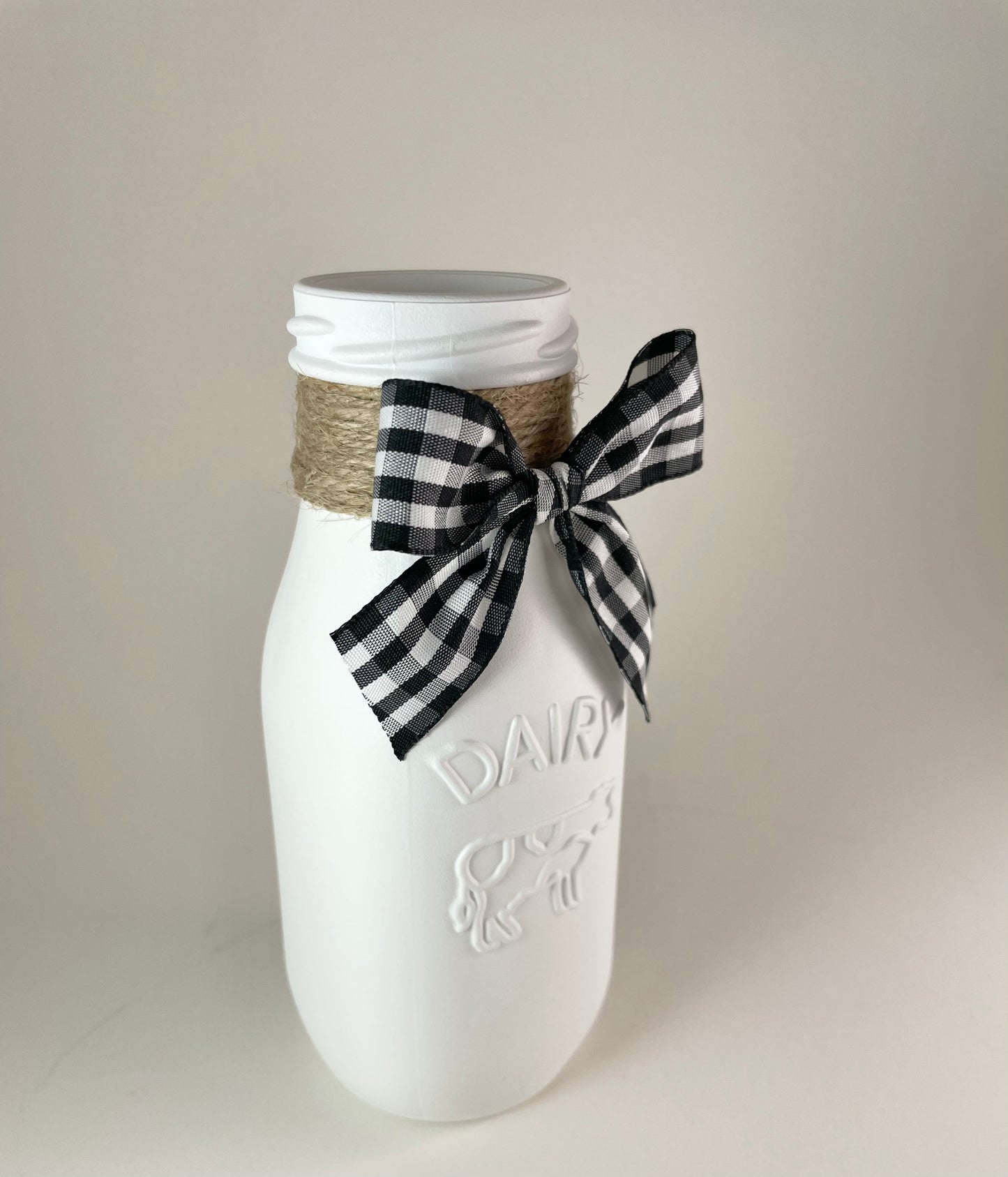 Rustic White Milk Jar - Premium Home Decor -  Follower Of Faith Apparel Decorative jar, Farmhouse decor, Farmhouse milk jar, Farmhouse table decor, Handmade products, Home & Living, Home decor, Kitchen decor, Living decor, Milk Jar Decor, new, new arrival, new arrivals, Painted milk jar, Rustic decor, Rustic milk jar Shop our Christian T-Shirts & Apparel