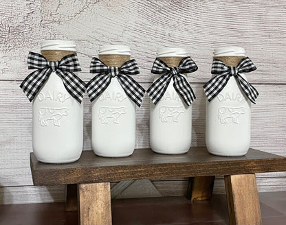 Rustic White Milk Jar - Premium Home Decor -  Follower Of Faith Apparel Decorative jar, Farmhouse decor, Farmhouse milk jar, Farmhouse table decor, Handmade products, Home & Living, Home decor, Kitchen decor, Living decor, Milk Jar Decor, new, new arrival, new arrivals, Painted milk jar, Rustic decor, Rustic milk jar Shop our Christian T-Shirts & Apparel