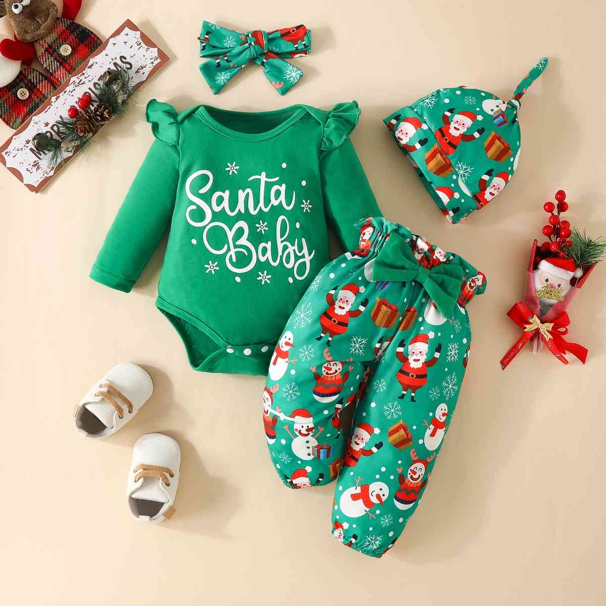 SANTA BABY Onesie and Pants Set - Premium Baby Set -  Follower Of Faith Apparel Baby Christmas clothing, Baby Christmas set, Baby set, Baby sets, R@Z@L@X, Santa baby set, Ship From Overseas Shop our Christian T-Shirts & Apparel