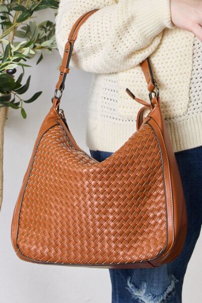 SHOMICO Weaved Vegan Leather Handbag - Follower Of Faith Apparel