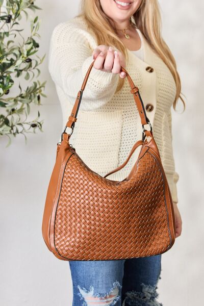 SHOMICO Weaved Vegan Leather Handbag - Follower Of Faith Apparel