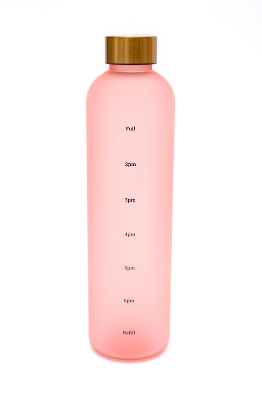 Sippin' Pretty 32 oz Translucent Water Bottle in Pink & Gold - Premium Tumblers -  Follower Of Faith Apparel 12-4-2023, Accessories, ASF1-2-2024, ASF12-19-2023, Ave Shops, Valentine 24, X2-6-24 Shop our Christian T-Shirts & Apparel